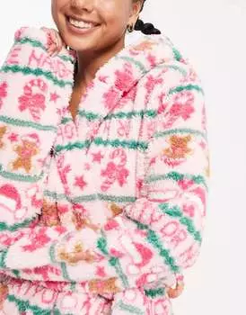 Рождественский мини-халат Fairisle Borg ASOS