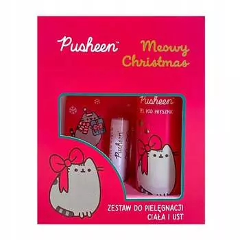 Рождественский набор Pusheen гель для душа + бальзам для губ В ПОДАРОК