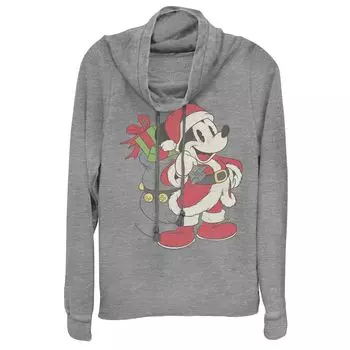Рождественский пуловер с капюшоном и воротником-хомутом Disney's Mickey Mouse Santa Claus Juniors Licensed Character