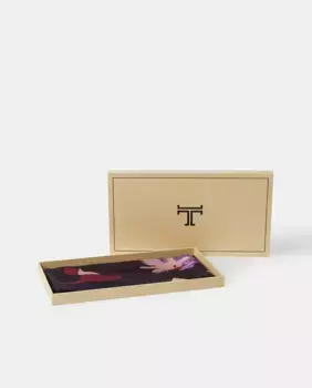 Рождественский шифоновый шелковый шарф с цветочным принтом Latouche, цвет Nude