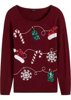 Рождественский свитер Bodyflirt, красный