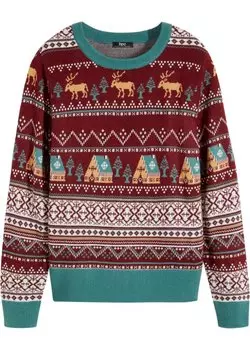 Рождественский свитер Bpc Bonprix Collection, красный