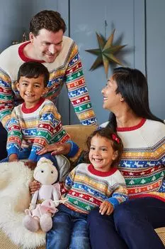 Рождественский свитер JoJo Maman Bb с рисунком шорт Jojo Maman Bb, мультиколор