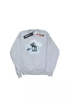 Рождественский свитшот AT-AT с оленями Star Wars, серый