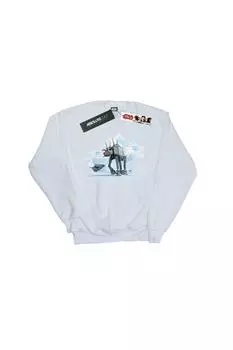 Рождественский свитшот AT-AT с оленями Star Wars, белый