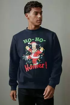 Рождественский свитшот Simpsons Homer Next, синий