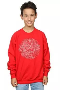 Рождественский свитшот со звездой смерти Star Wars, красный