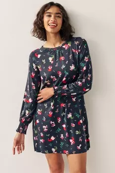 Рождественское платье с длинными рукавами Next, синий