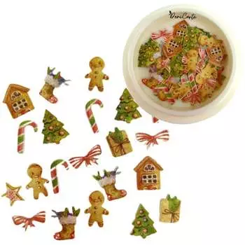 Рождественское зимнее украшение для ногтей Deni Carte