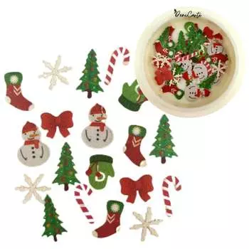 Рождественское зимнее украшение для ногтей Deni Carte