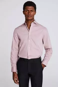 Розовая эластичная рубашка классического кроя MOSS, розовый