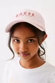 Розовая бейсболка из твила для девочки Baker By Ted Baker, розовый