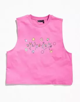 Розовая безполая майка без пола с принтом спереди ASOS DESIGN PRIDE