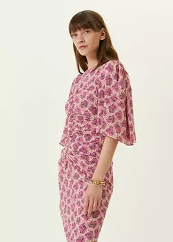 Розовая блузка с узором Isabel Marant