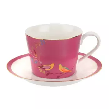Розовая чашка и блюдце Sara-Miller Chelsea Portmeirion, разноцветный