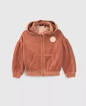 Розовая девичья куртка с капюшоном IKKS, розовый