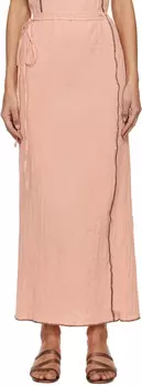 Розовая длинная юбка Shok Baserange