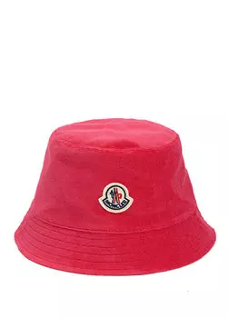 Розовая двусторонняя женская панама Moncler