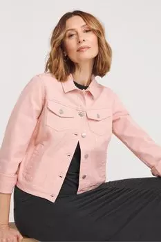 Розовая джинсовая куртка в стиле вестерн Jd Williams, розовый