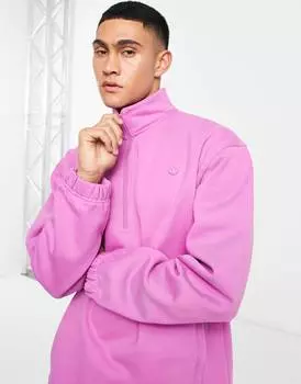 Розовая флисовая куртка adidas Originals adicolor Contempo