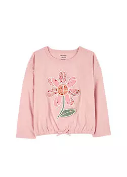 Розовая футболка для маленькой девочки Carter's