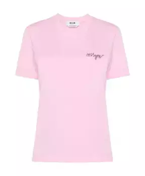 Розовая футболка для женщин Msgm, розовый