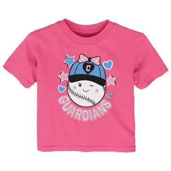 Розовая футболка Infant Cleveland Guardians Winky Outerstuff