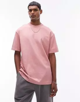 Розовая футболка оверсайз Topman