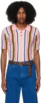 Розовая футболка-поло Optimist Wales Bonner