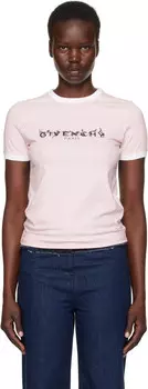 Розовая футболка Ringer Givenchy