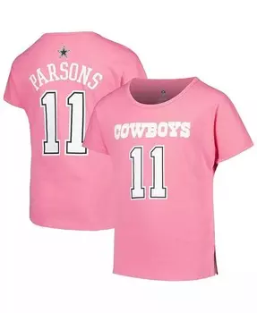 Розовая футболка с именем и номером игрока Big Girls Micah Parsons Dallas Cowboys Outerstuff, розовый