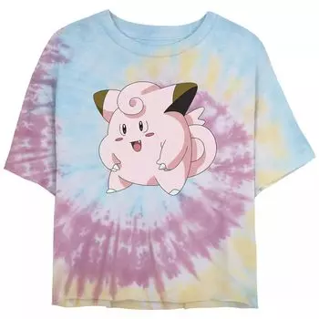 Розовая футболка с изображением профиля Pokmon Happy Clefairy для юниоров Licensed Character