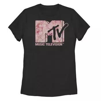 Розовая футболка с логотипом и лепестками роз для юниоров MTV Music Television Licensed Character