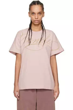 Розовая футболка с логотипом S/S Moncler