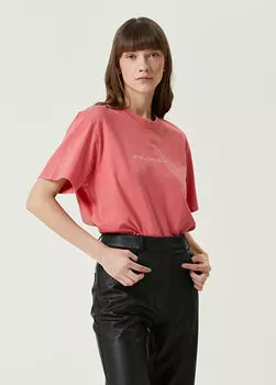 Розовая футболка с логотипом Stella McCartney