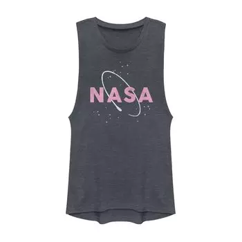 Розовая футболка с мускулистым логотипом NASA для юниоров Licensed Character