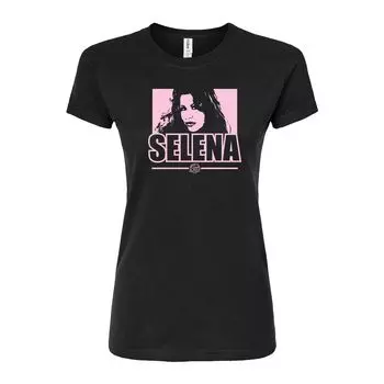 Розовая футболка с облегающим рисунком и рисунком для юниоров Selena Licensed Character, черный