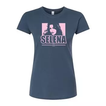 Розовая футболка с облегающим рисунком и рисунком для юниоров Selena Licensed Character, синий