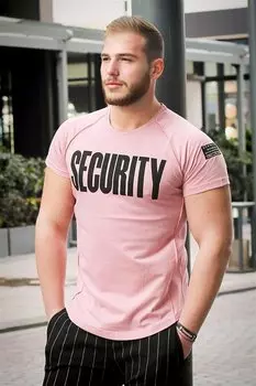 Розовая футболка с принтом 2880 MADMEXT