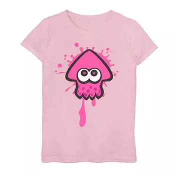 Розовая футболка с рисунком Nintendo Splatoon Inkling Team для девочек 7–16 лет Licensed Character
