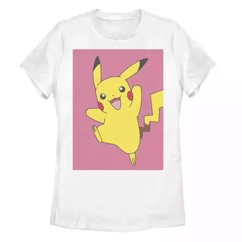 Розовая футболка с рисунком Pokemon Pikachu Leap для юниоров в упаковке Licensed Character