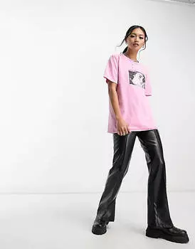 Розовая футболка с рисунком потерянных эмоций ASOS DESIGN