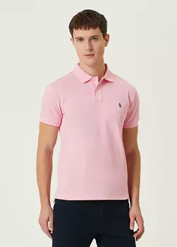 Розовая футболка с воротником-поло Polo Ralph Lauren