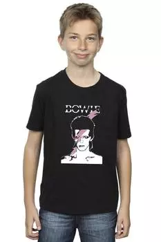 Розовая футболка с вспышкой David Bowie, черный