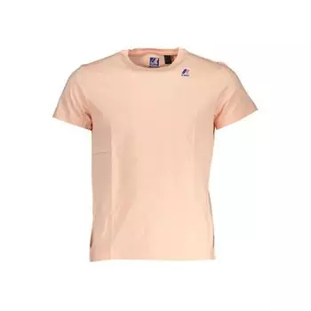 Розовая хлопковая футболка K-Way