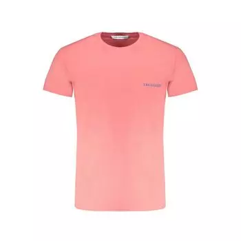 Розовая хлопковая футболка Trussardi