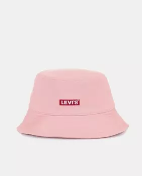 Розовая хлопковая панама с названием бренда Levi's, розовый