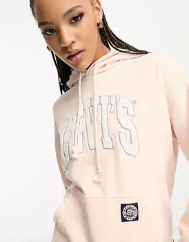 Розовая худи Levi's с университетским логотипом