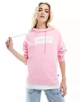 Розовая худи с графическим принтом и логотипом Levi's