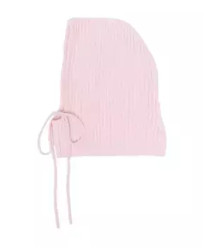 Розовая кашемировая вязаная шапка в рубчик Wild Cashmere, розовый